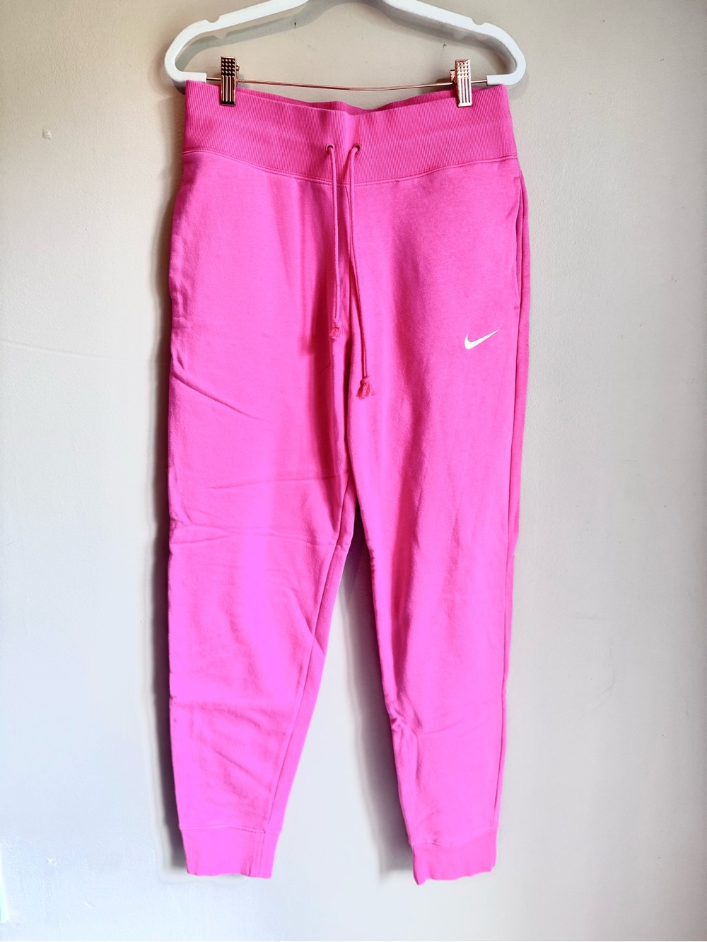 Nike Phoenix Fleece Playful Pink High Rise Joggers Size M NEW - Picture 2 of 7